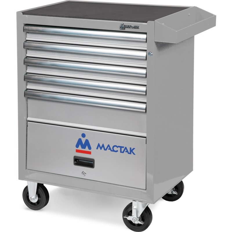МАСТАК Тележка инструментальная серии «ОПТИМА», 5 полок и отсек, серая 522-05581MG