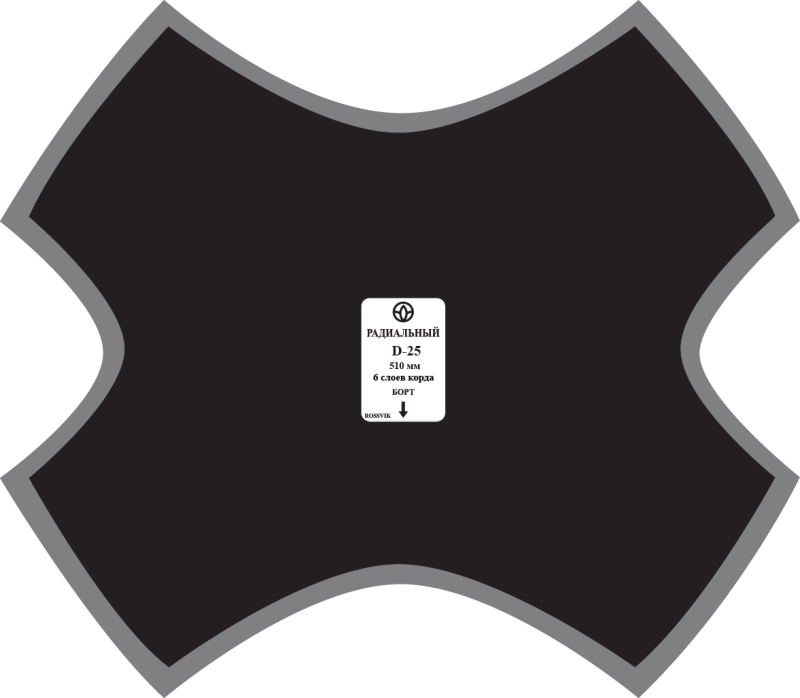 Пластырь D-25 диаг.510мм (1шт/6) 