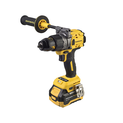 Дрель аккумуляторная б/щ 18В, 1BatterySystem, 80Нм, 2х4Ач,ЗУ 4А,кейс Hanskonner HCD2040C