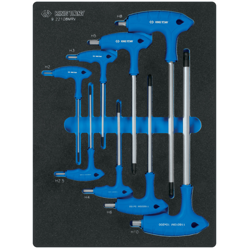 KING TONY Набор шестигранников L-тип, ложемент, 8 предметов 9-22108MRV