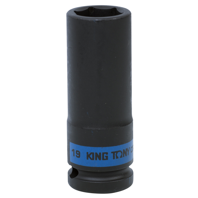 KINGTONY Головка торцевая ударная глубокая 6 гр. 19 мм 1/2"  443519М