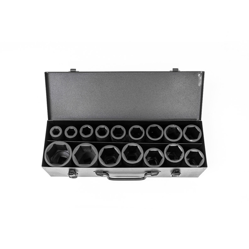 Набор головок ударных глубоких ROSSVIK 3/4", 17-50мм, L-90мм, 16 предметов ST238