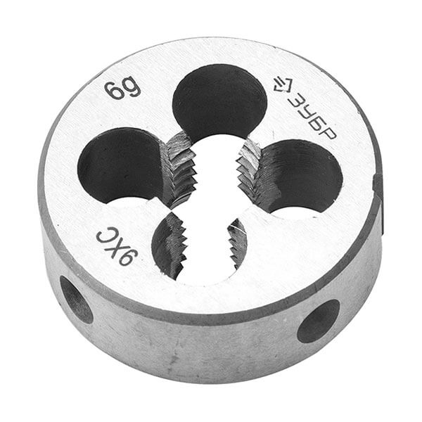 Плашка ЗУБР "МАСТЕР" круглая ручная для нарезания метрической резьбы, М5 x 0,5