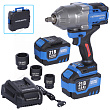 Гайковерт аккум-ный,1/2", 21В,1500 Нм с двумя 6A аккум. и зар. уст-вом, в кейсе NORDBERG NE806K-1/2