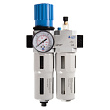 MACTAK Фильтр влагоотделитель с редуктором и лубрикатор 3/8", 16 бар  690-31